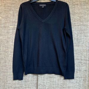Banana Republic merino wool Black V-Neck Sweater